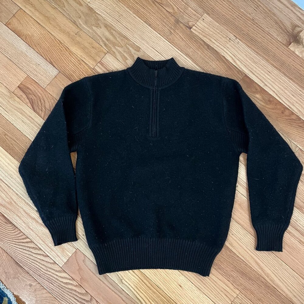 Vintage Ll Bean Wool Quarter Zip - Navy (M/L)
